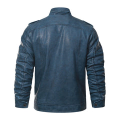 Biker Trucker Style Leather Jacket