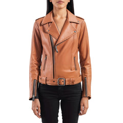 Women's Faux Leather Moto Biker Jacket