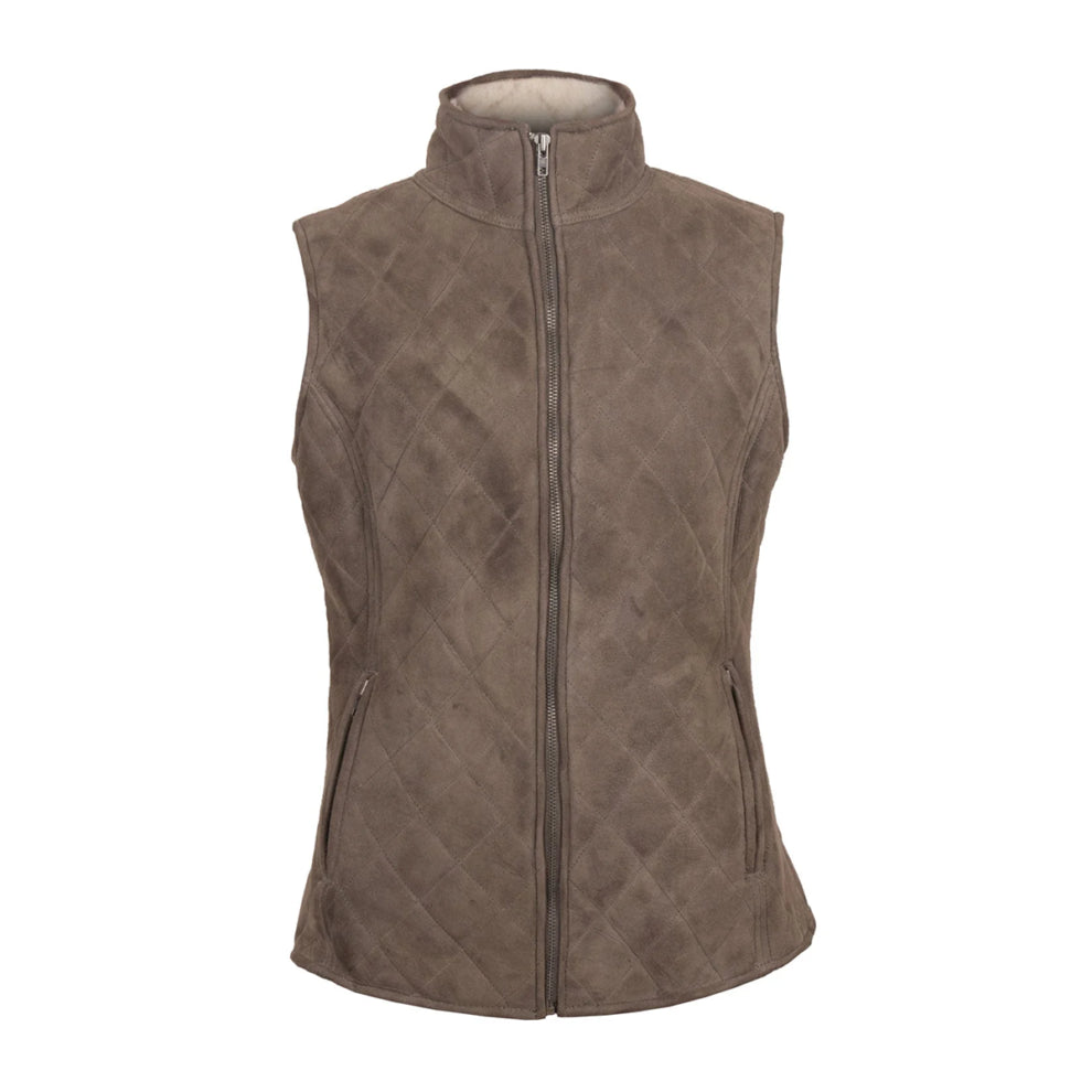 Rust Brown Suede Leather Gilet