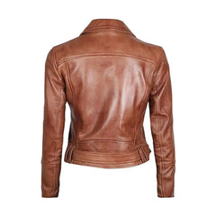 Cognac Brown Leather Jacket