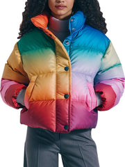 Women's Bold Multicolor Stylish Puffer Jacket