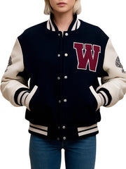 Women's W Logo Varsity Letterman Jacket