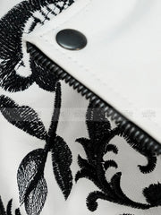 Women's Rose Embroidered Euphoria Leather Jacket