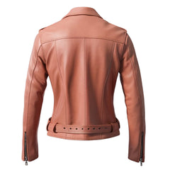 Women's Faux Leather Moto Biker Jacket