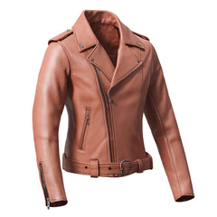 Women's Faux Leather Moto Biker Jacket