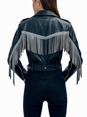 Women's Fringed Cabana Leather Jacket