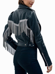 Women's Fringed Cabana Leather Jacket