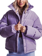 Women's Lavender Quilted Puffer Jacket