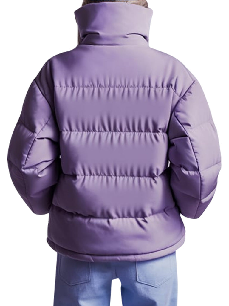 Women's Lavender Quilted Puffer Jacket