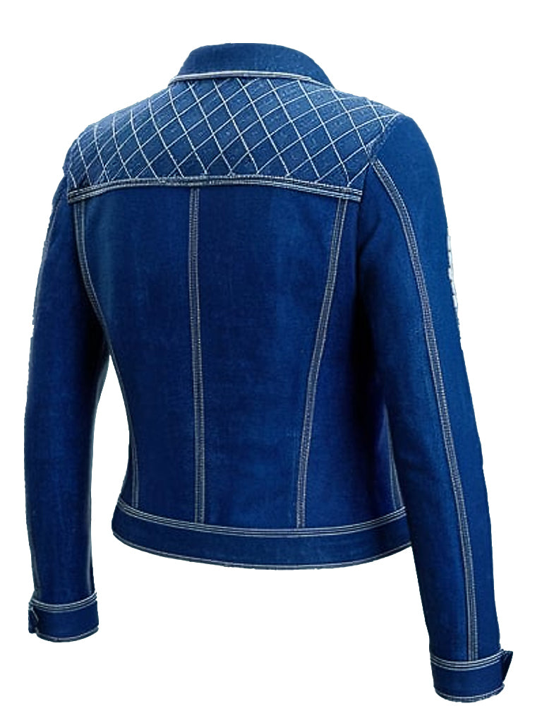 Women's Quilted Stitching Seren Denim Jacket