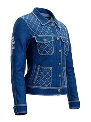 Women's Quilted Stitching Seren Denim Jacket