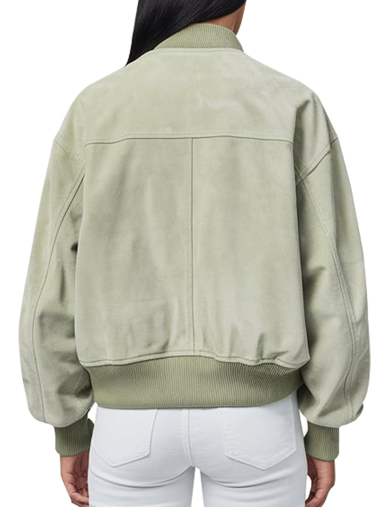 Women's Sage Green Eden Bomber Jacket