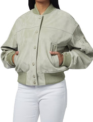 Women's Sage Green Eden Bomber Jacket