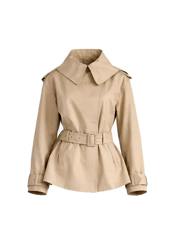Women’s Beige Belted Trench Jacket
