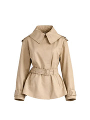 Women’s Beige Belted Trench Jacket