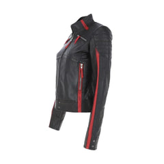 Black Biker Chocs Leather Jacket