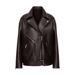 Black Biker Genuine Leather Jacket