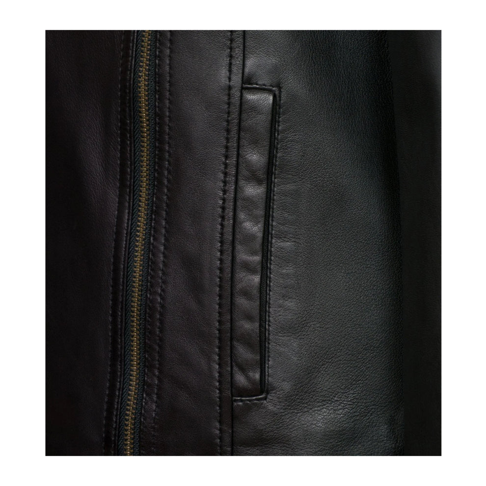 Lapel Slim Style Leather Jacket