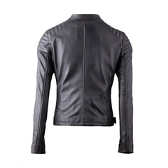 Quilted Biker Real Leather Jacket