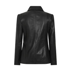 Black Shirt Style Genuine Leather Jacket