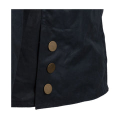 Blue Genuine Leather Long Coat