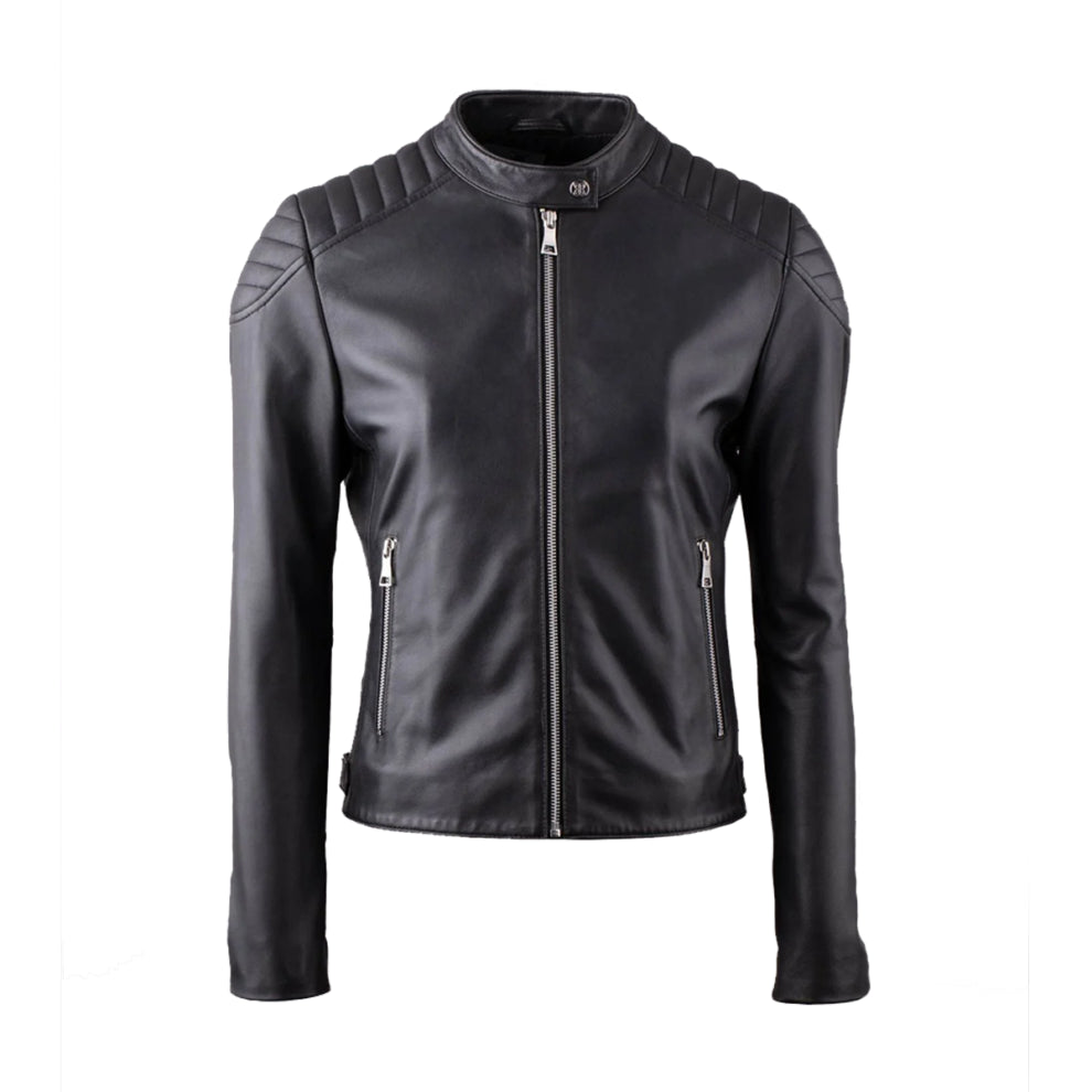 Quilted Biker Real Leather Jacket