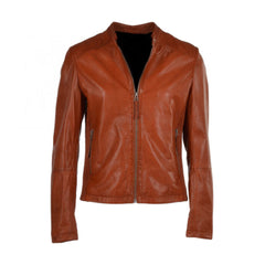 Brown Biker Real Leather Jacket