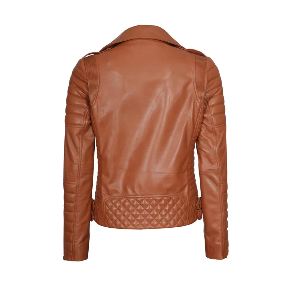 Quilted Brown Leather jacket