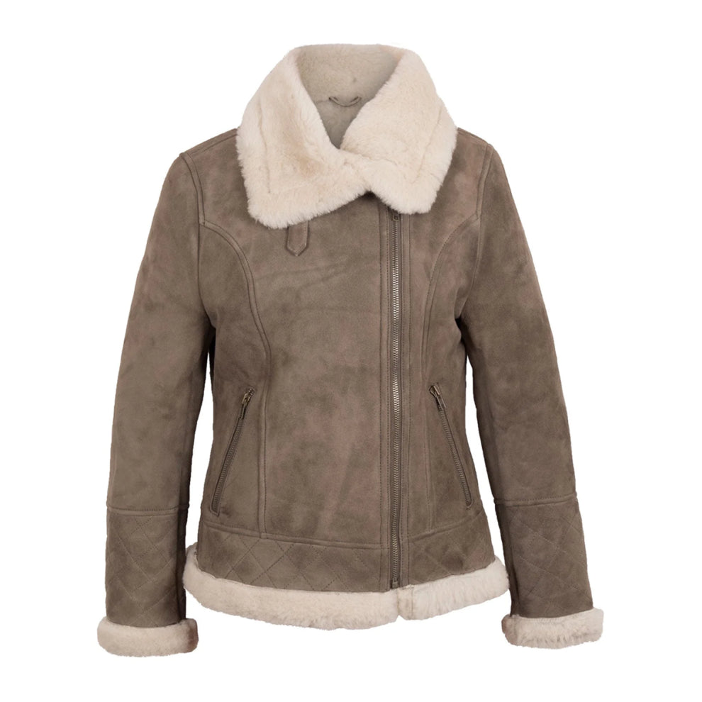 Brown Shearling Sheepskin Leather Jacket