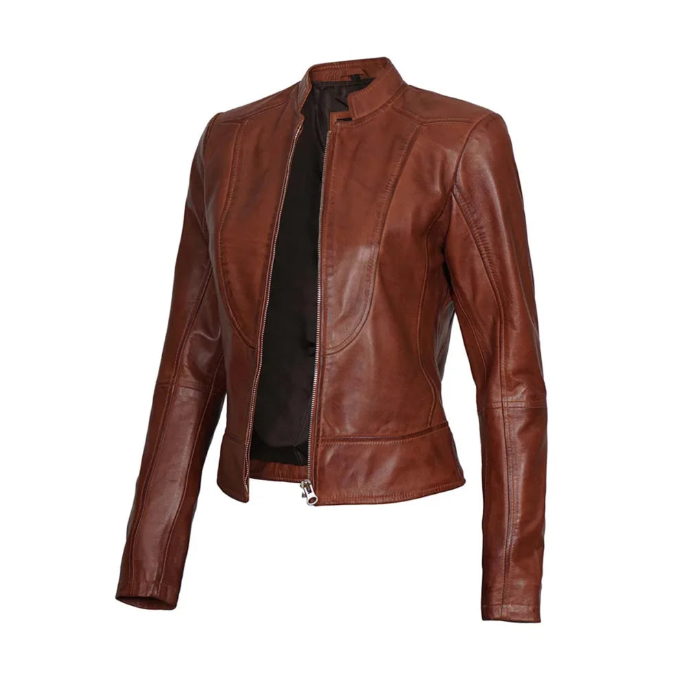 Vintage Brown Leather Jacket