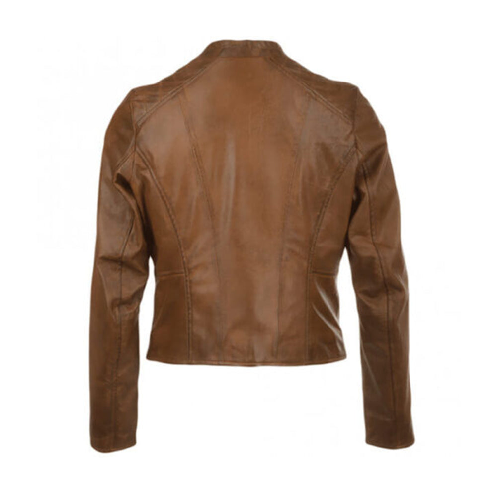 Dark Brown Casual Leather Jacket