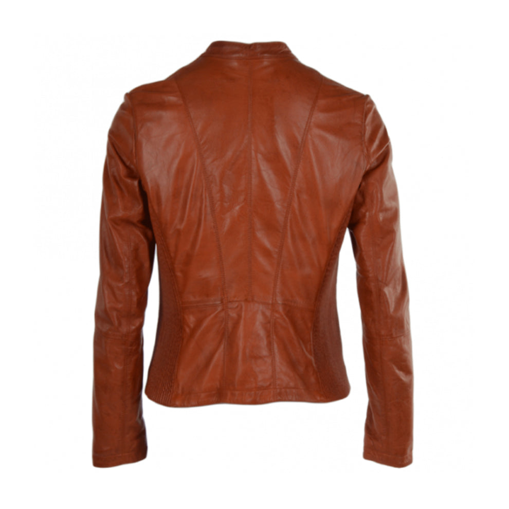 Brown Biker Real Leather Jacket