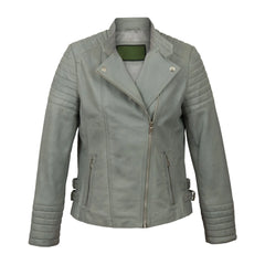 Grey Biker Leather Jackets