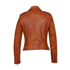 Rust Brown Biker Genuine Leather Jacket