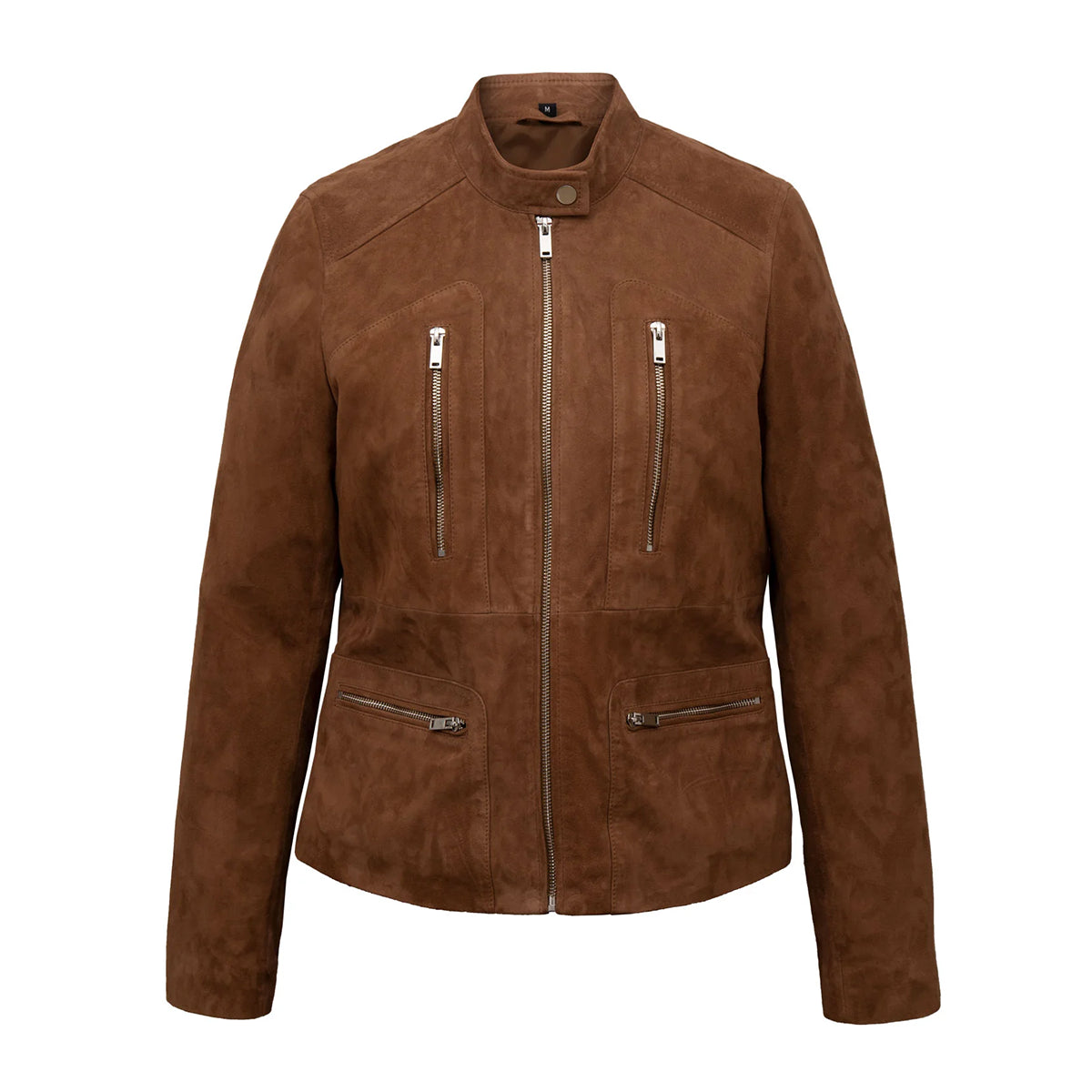 Rust Brown Suede Leather Jacket