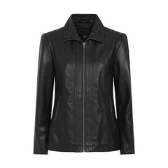 Black Shirt Style Genuine Leather Jacket