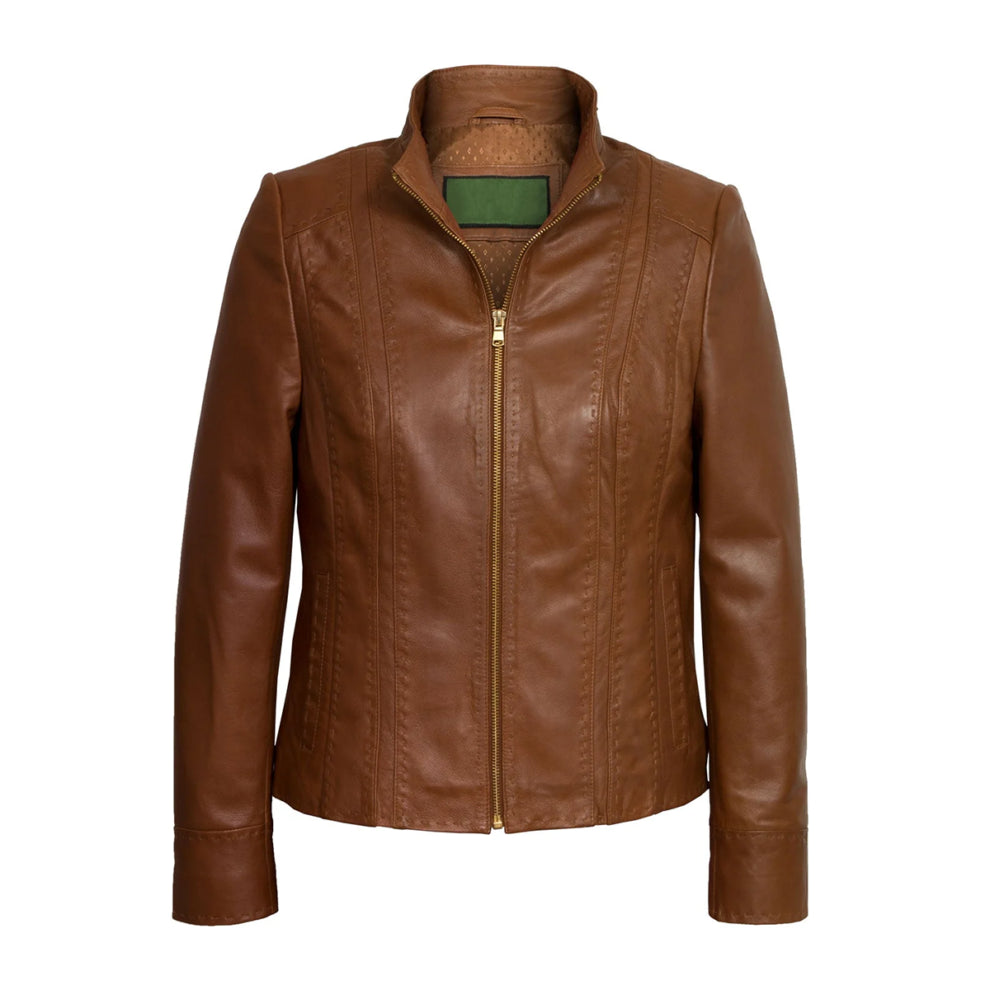 Tan Brown Classic Leather Jacket