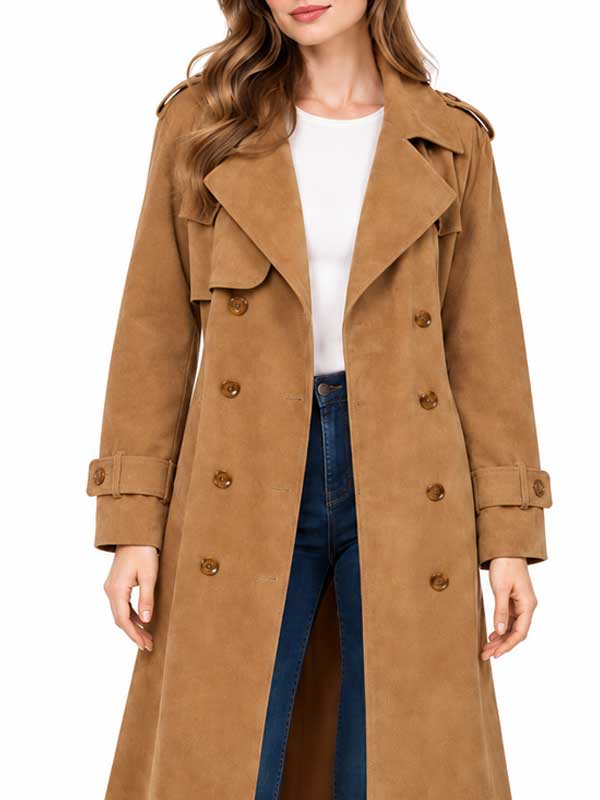 Women’s  Suede Trench Coat