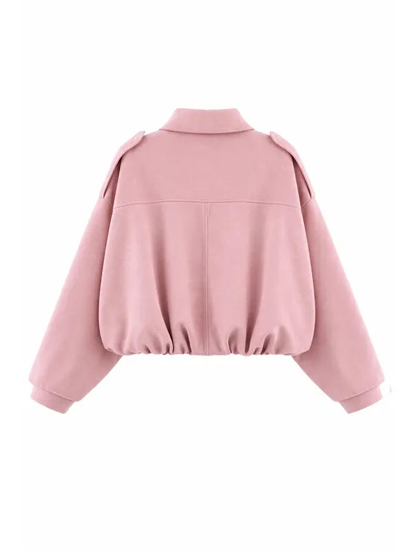 Womens Suede Bomber Jacket