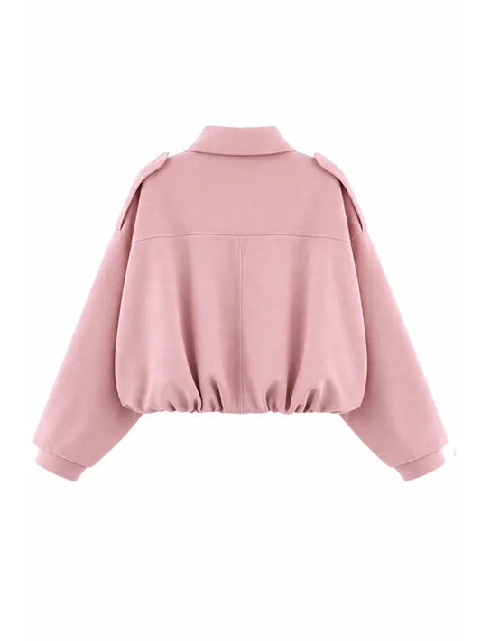 Womens Suede Bomber Jacket