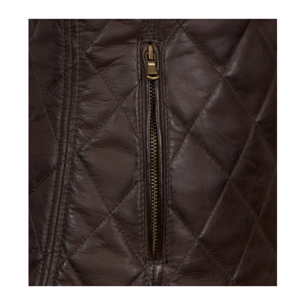 Chocolate Brown Genuine Leather Gilet