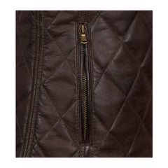 Chocolate Brown Genuine Leather Gilet