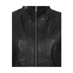 Black Shirt Style Genuine Leather Jacket