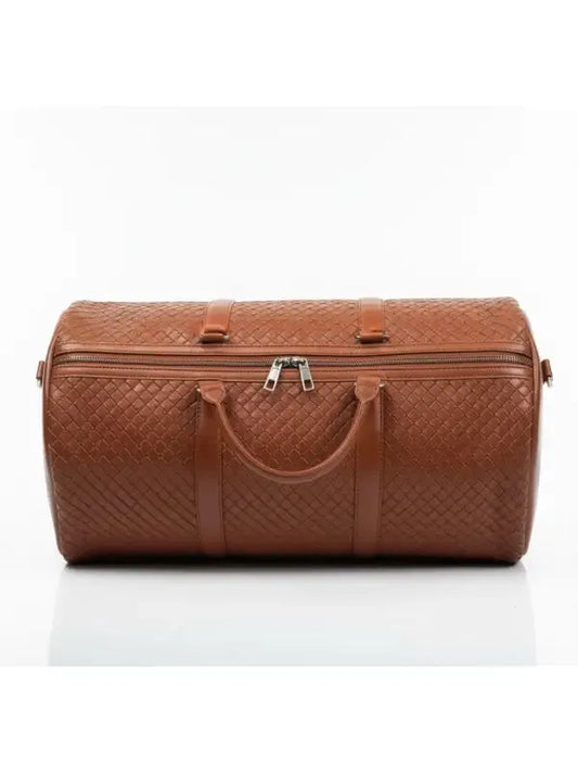 Premium Woven Leather Duffle Bag - Ideal Travel & Gym Companion