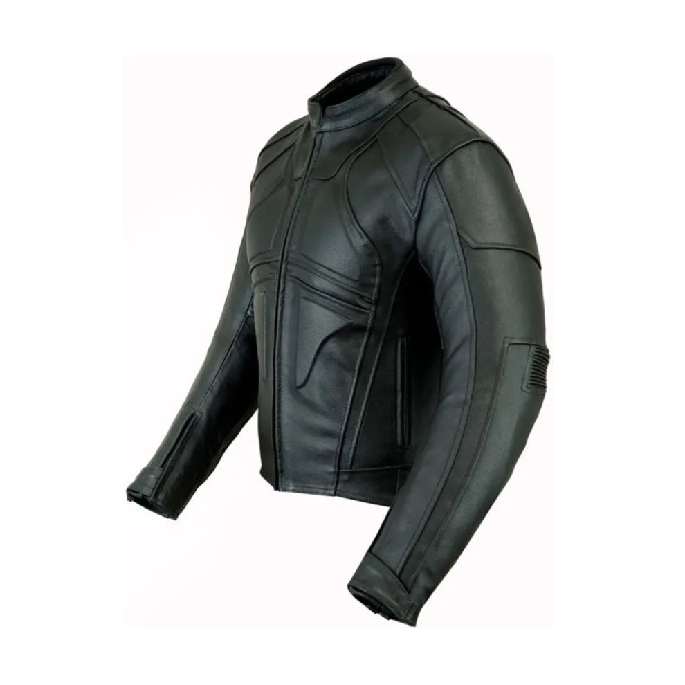 Dark Black Vintage Motorcycle Leather Jacket