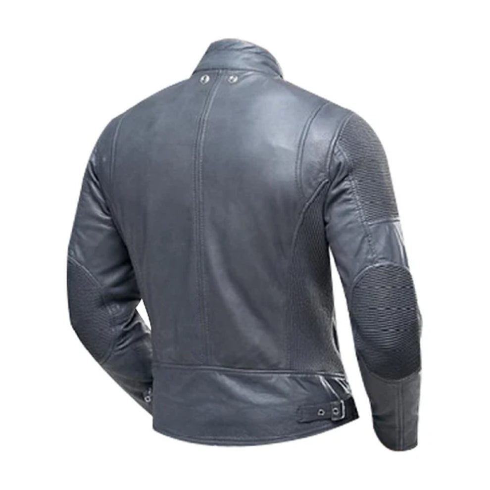 Cafe Racer Biker Vintage Real Leather Jacket