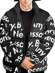 Dragon Ball Z Goku Drip Black Puffer Jacket