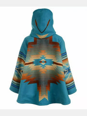 Yellowstone Beth Dutton Blue Wool Poncho Coat