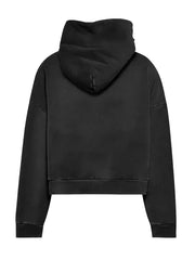 Funny Peeking Cartoon Hoodie with Rainbow Hair – Black Graphic Hoodie