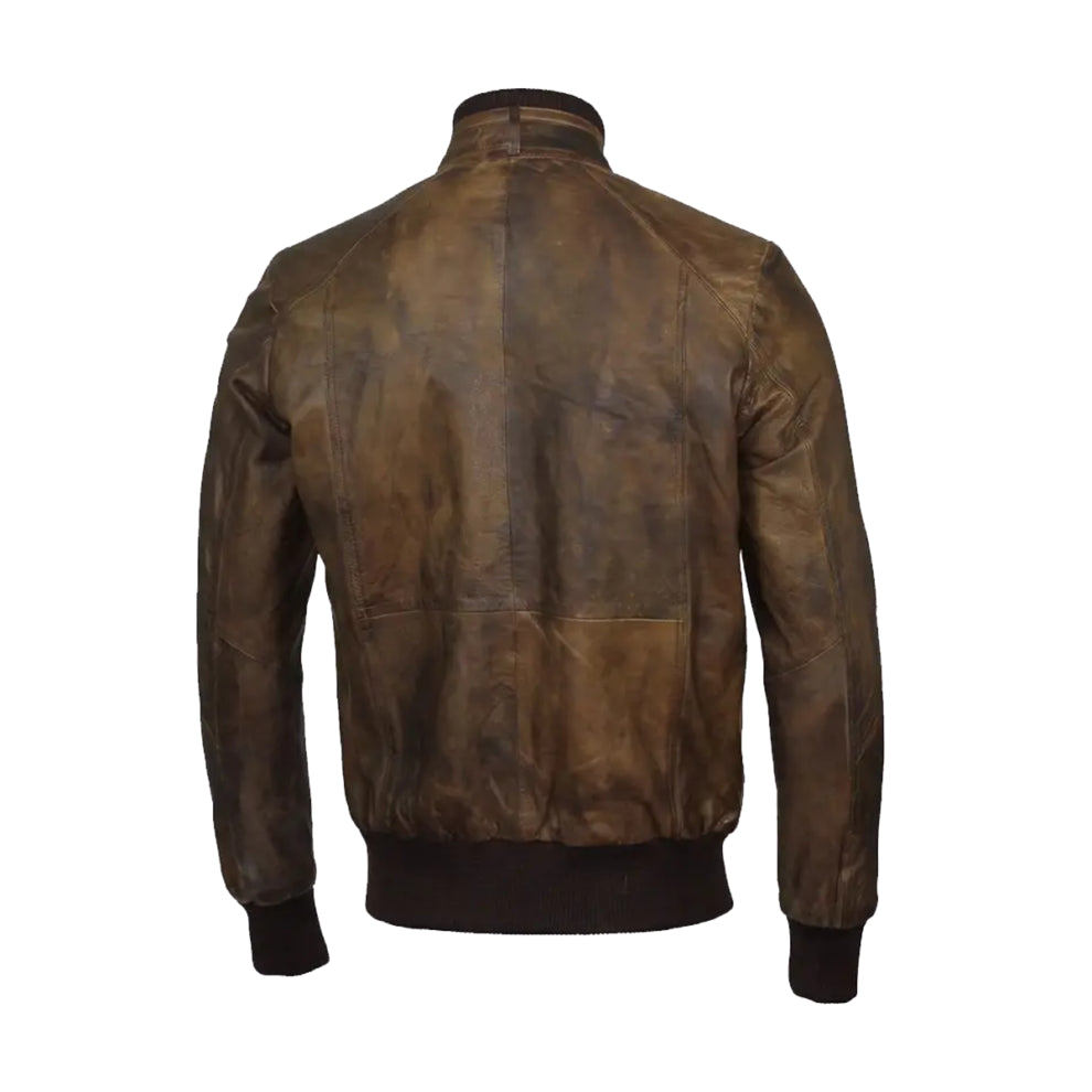 Vintage Brown Leather bomber Motorcycle jackets